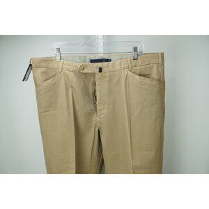 Incotex 100% Cotton Khaki Brown Pants Sz 58 NEW